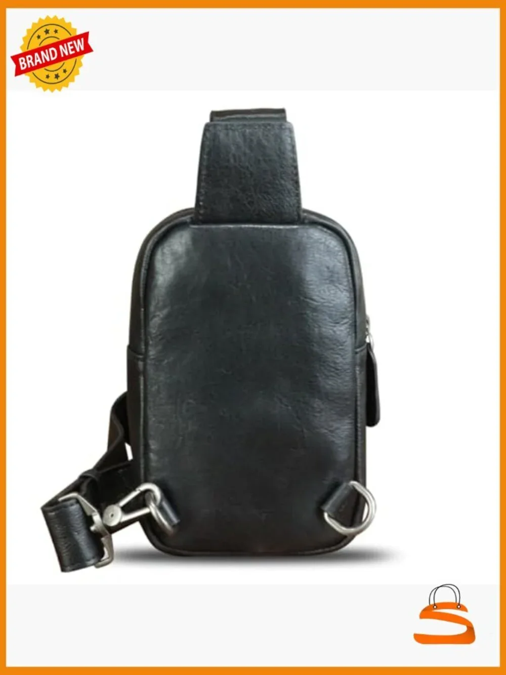 Genuine Leather Sling Bag Small Crossbody Purse Handmade Daypack Retro Shoulder